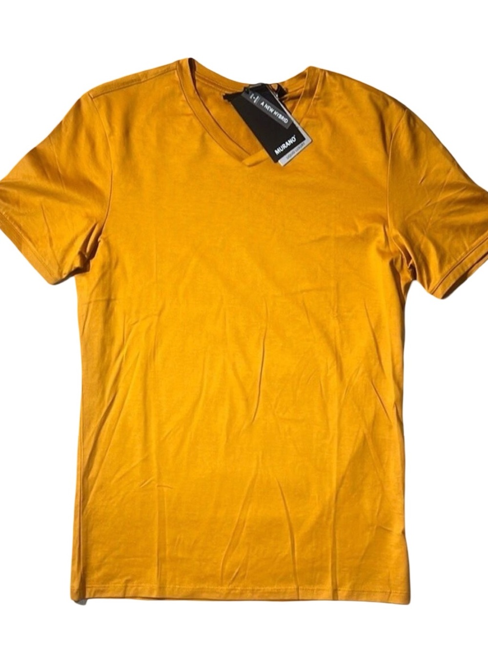 NWT $59 Mutano Liquid Luxury Men’s Slim Fit V-neck in Copper Brown